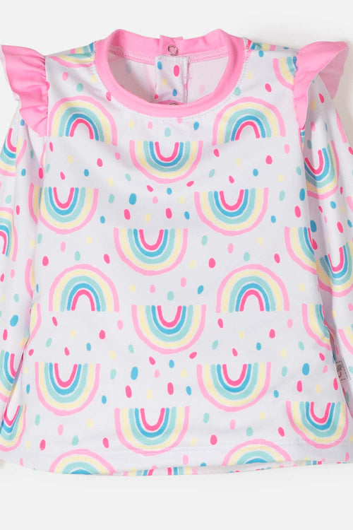 CONJUNTO DE BAÑO LITTLEMIC BLANCO Y ROSA PARA BEBÉ NIÑA