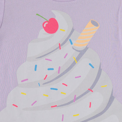 PIJAMA LITTLEMIC CON PANTALÓN LARGO LILA PARA NIÑA 2T A 5T