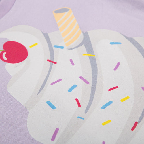 PIJAMA LITTLEMIC CON PANTALÓN LARGO LILA PARA NIÑA 2T A 5T