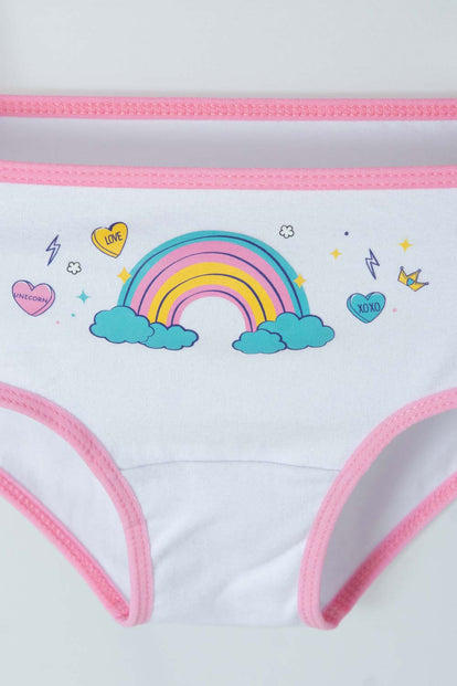 PACK X2 PANTIES DE MIC AZUL Y BLANCO PARA NIÑA