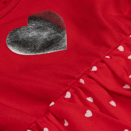 VESTIDO LITTLEMIC CON BOLEROS ROJO PARA NIÑA 2T A 5T