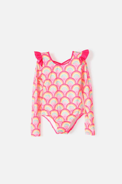 VESTIDO DE BAÑO MIC MANGA LARGA ROSADO PARA NIÑA