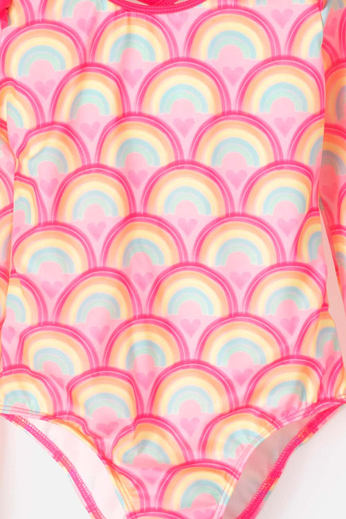 VESTIDO DE BAÑO MIC MANGA LARGA ROSADO PARA NIÑA
