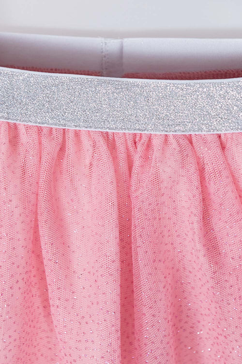 FALDA DE LITTLEMIC CON TULL PALO DE ROSA PARA NIÑA 2T A 5T