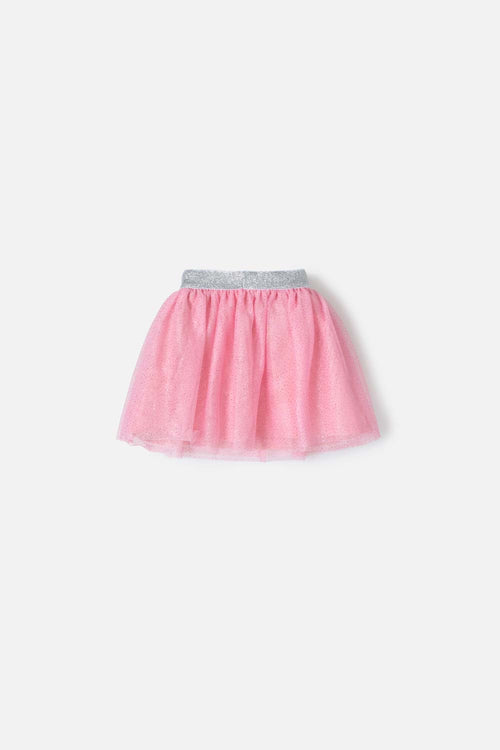 FALDA DE LITTLEMIC CON TULL PALO DE ROSA PARA NIÑA 2T A 5T