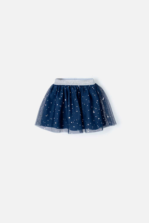 FALDA DE LITTLEMIC CON TULL AZUL PARA NIÑA 2T A 5T