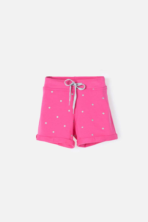 SHORT LITTLEMIC CON AMARRE FUCSIA PARA NIÑA 2T A 5T