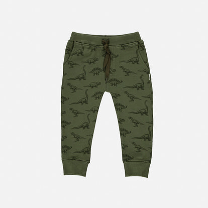 JOGGER DE LITTLEMIC CON CORDÓN VERDE MILITAR PARA NIÑO 2T A 5T