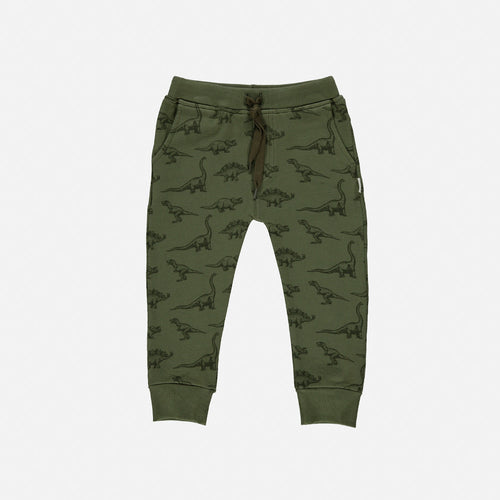 JOGGER DE LITTLEMIC CON CORDÓN VERDE MILITAR PARA NIÑO 2T A 5T