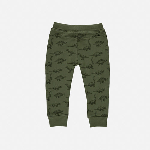 JOGGER DE LITTLEMIC CON CORDÓN VERDE MILITAR PARA NIÑO 2T A 5T