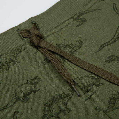 JOGGER DE LITTLEMIC CON CORDÓN VERDE MILITAR PARA NIÑO 2T A 5T