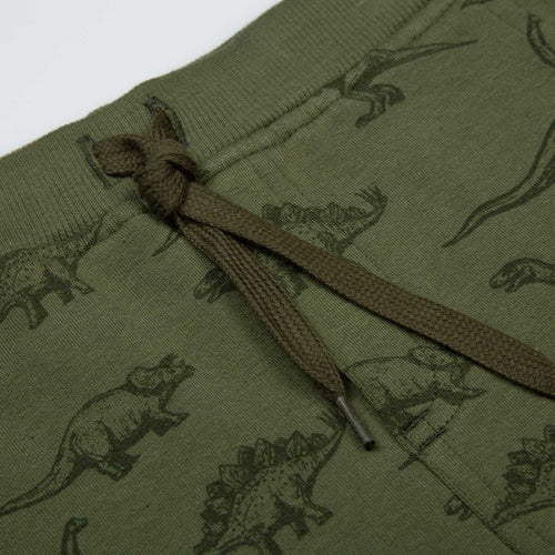 JOGGER DE LITTLEMIC CON CORDÓN VERDE MILITAR PARA NIÑO 2T A 5T