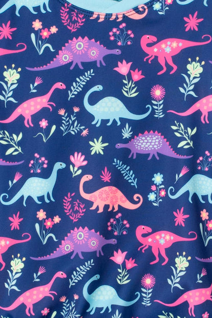 VESTIDO DE BAÑO LITTLEMIC MANGA LARGA MORADO PARA NIÑA 2T A 5T