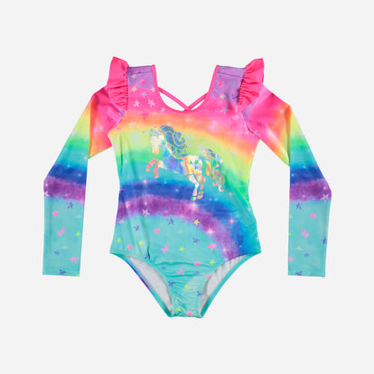 VESTIDO DE BAÑO MIC MANGA LARGA MULTICOLOR PARA NIÑA