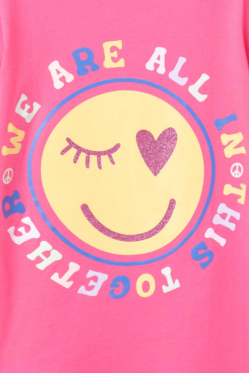 CAMISETA DE MIC MANGA CORTA ROSADA PARA NIÑA