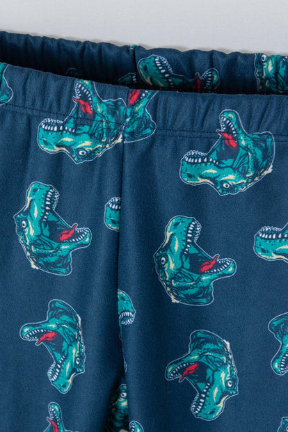 PIJAMA MIC PANTALÓN LARGO BLANCA/AZUL PARA NIÑO