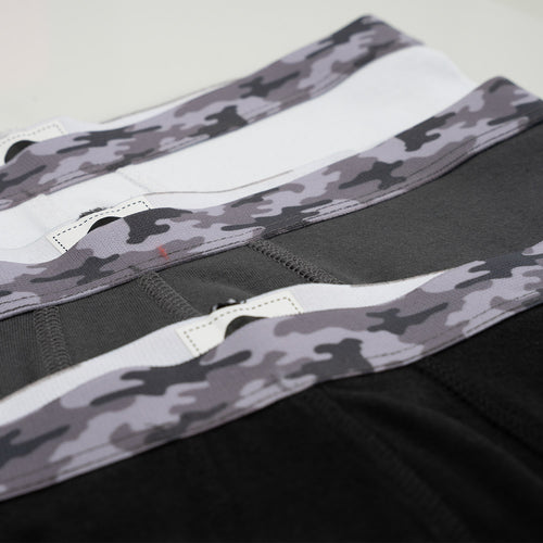 PACK X3 BOXERS DE MIC BLANCO,GRIS Y NEGRO PARA NIÑO