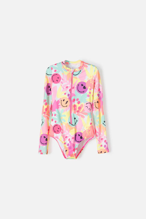 VESTIDO DE BAÑO MIC MANGA LARGA MULTICOLOR PARA NIÑA