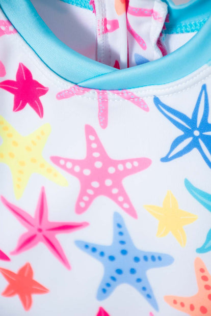 VESTIDO DE BAÑO LITTLEMIC MULTICOLOR INCLUYE BUCKET HAT PARA BEBÉ NIÑA