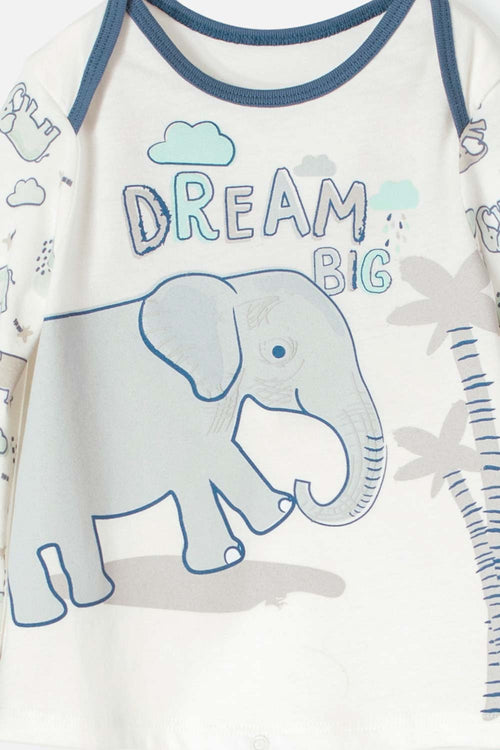 PIJAMA DE LITTLEMIC CON PANTALÓN LARGO MULTICOLOR PARA BEBÉ NIÑO