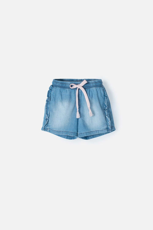 SHORT DE LITTLEMIC INDIGO CLARO PARA NIÑA 2T A 5T