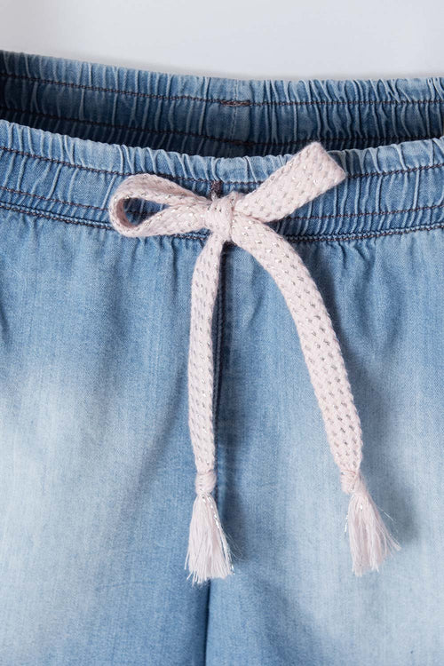 SHORT DE LITTLEMIC INDIGO CLARO PARA NIÑA 2T A 5T