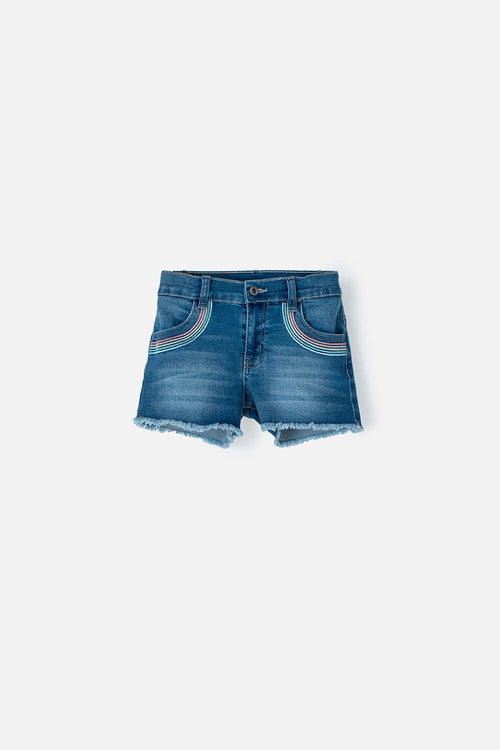 SHORT DE MIC INDIGO MEDIO PARA NIÑA
