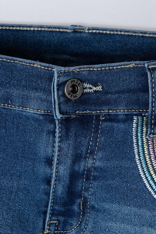 SHORT DE MIC INDIGO MEDIO PARA NIÑA