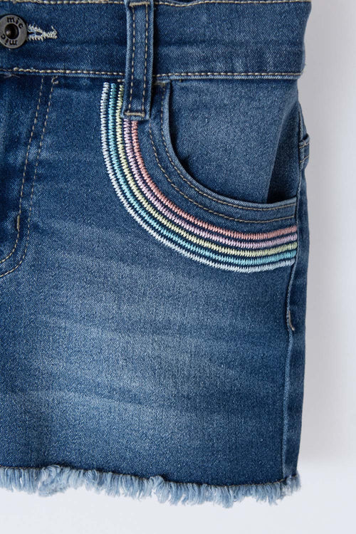 SHORT DE MIC INDIGO MEDIO PARA NIÑA