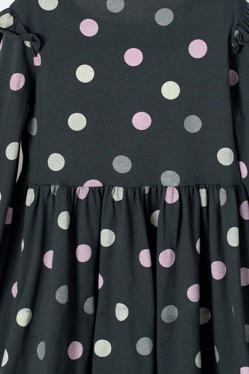 VESTIDO DE MIC MANGA LARGA GRIS PARA NIÑA