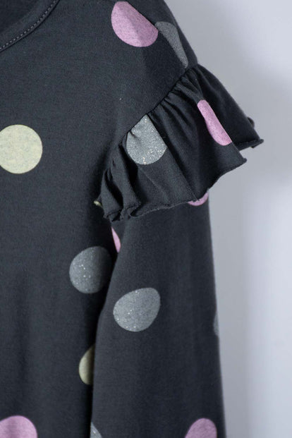 VESTIDO DE MIC MANGA LARGA GRIS PARA NIÑA