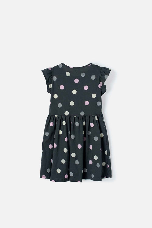 VESTIDO DE MIC MANGA CON BOLERO GRIS PARA NIÑA