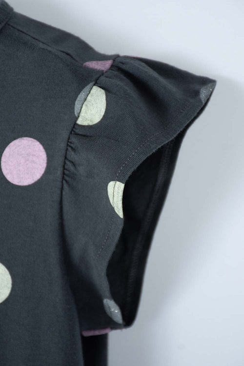 VESTIDO DE MIC MANGA CON BOLERO GRIS PARA NIÑA