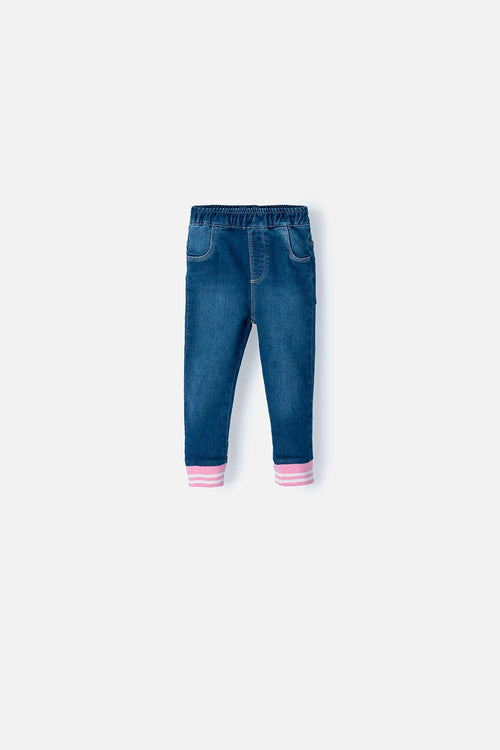 JEGGING DE LITTLEMIC INDIGO OSCURO PARA BEBÉ NIÑA