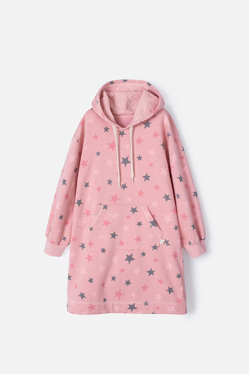 VESTIDO DE MIC MANGA LARGA Y GORRO  ROSADO PARA NIÑA
