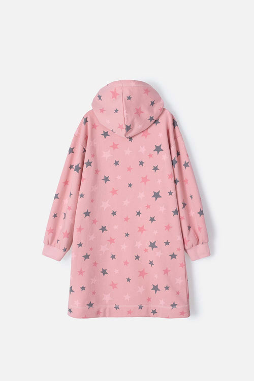 VESTIDO DE MIC MANGA LARGA Y GORRO  ROSADO PARA NIÑA