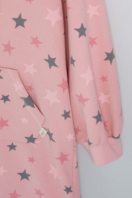 VESTIDO DE MIC MANGA LARGA Y GORRO  ROSADO PARA NIÑA