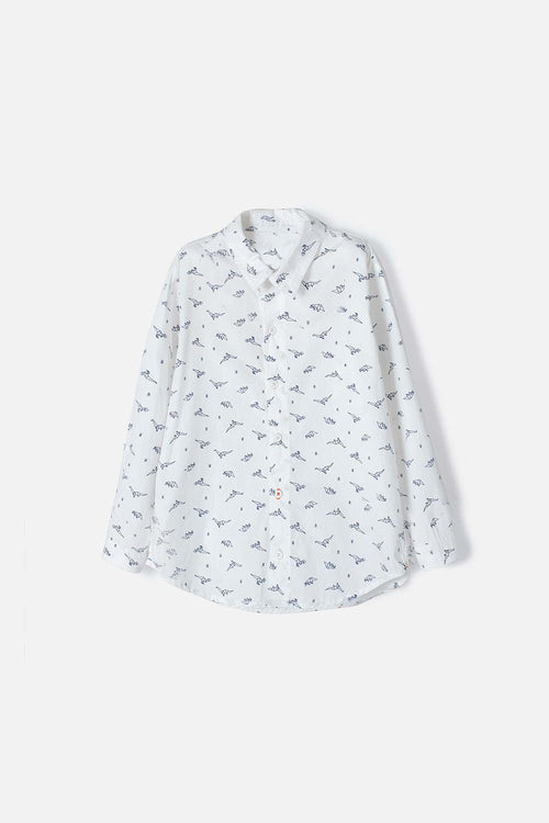 CAMISA MIC BLANCA MANGA LARGA PARA NIÑO