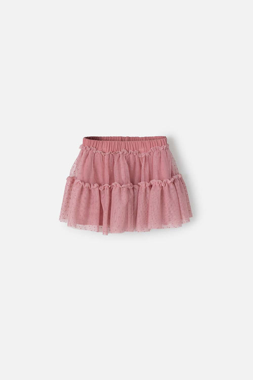FALDA DE LITTLEMIC TIPO TUTU PALO DE ROSA PARA NIÑA 2T A 5T