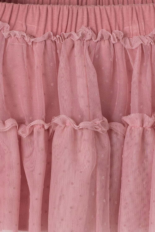 FALDA DE LITTLEMIC TIPO TUTU PALO DE ROSA PARA NIÑA 2T A 5T