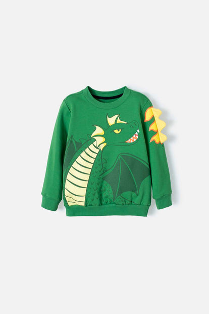 BUZO DE LITTLEMIC CERRADO VERDE PARA NINO 2T A 5T