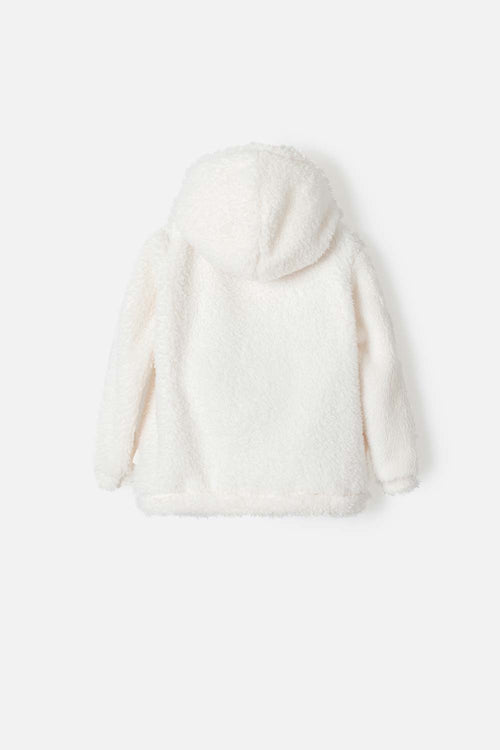 BUZO LITTLEMIC CERRADO MARFIL PARA NIÑA 2T A 5T