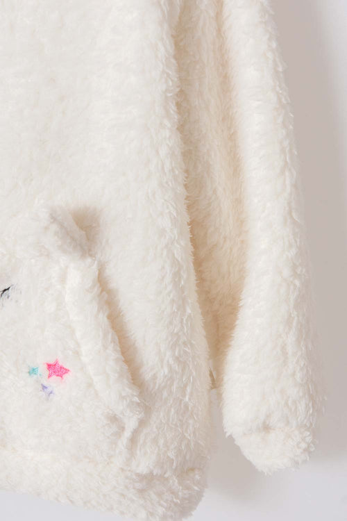 BUZO LITTLEMIC CERRADO MARFIL PARA NIÑA 2T A 5T