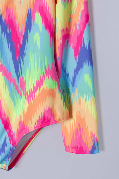 VESTIDO DE BAÑO MIC DE MANGA LARGA MULTICOLOR PARA NIÑA