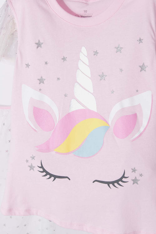 CAMISETA MIC MULTICOLOR MANGA CORTA PARA NIÑA