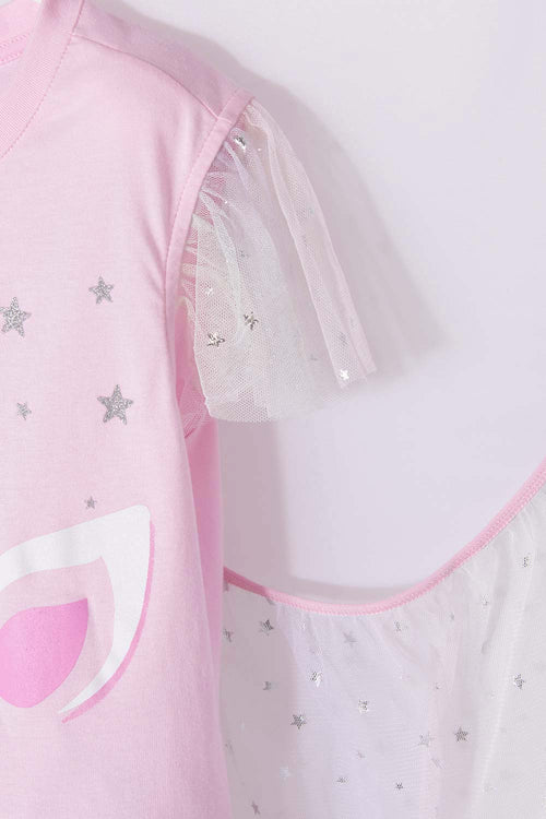 CAMISETA MIC MULTICOLOR MANGA CORTA PARA NIÑA