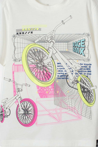 CAMISETA MIC MARFIL MANGA CORTA PARA NIÑO