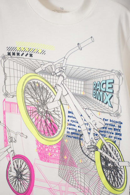 CAMISETA MIC MARFIL MANGA CORTA PARA NIÑO