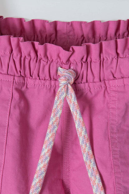 SHORT DE LITTLEMIC CON CORDÓN ROSADO PARA NIÑA 2T A 5T