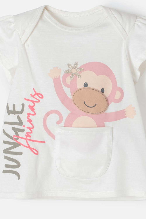 CONJUNTO DE LITTLEMIC CON PANTALÓN LARGO VERDE PARA BEBÉ NIÑA